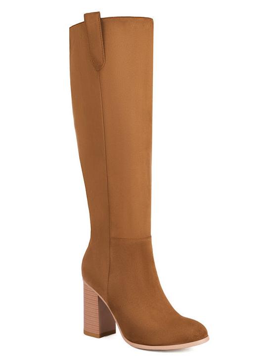 Suede Thick High Heel Boots